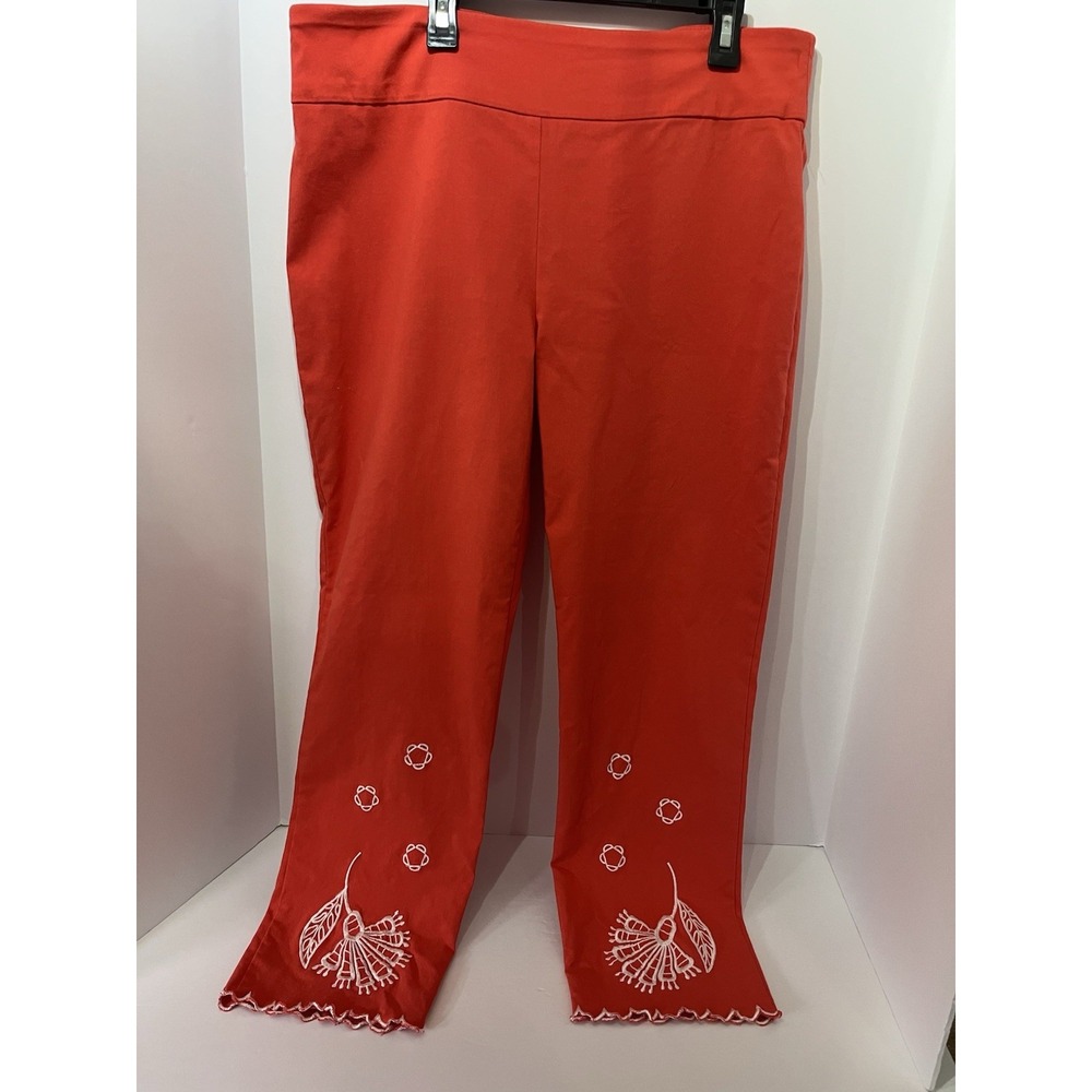 Attyre New York Women's Coral Capri Pull On Crop Pants Size 12 - A198